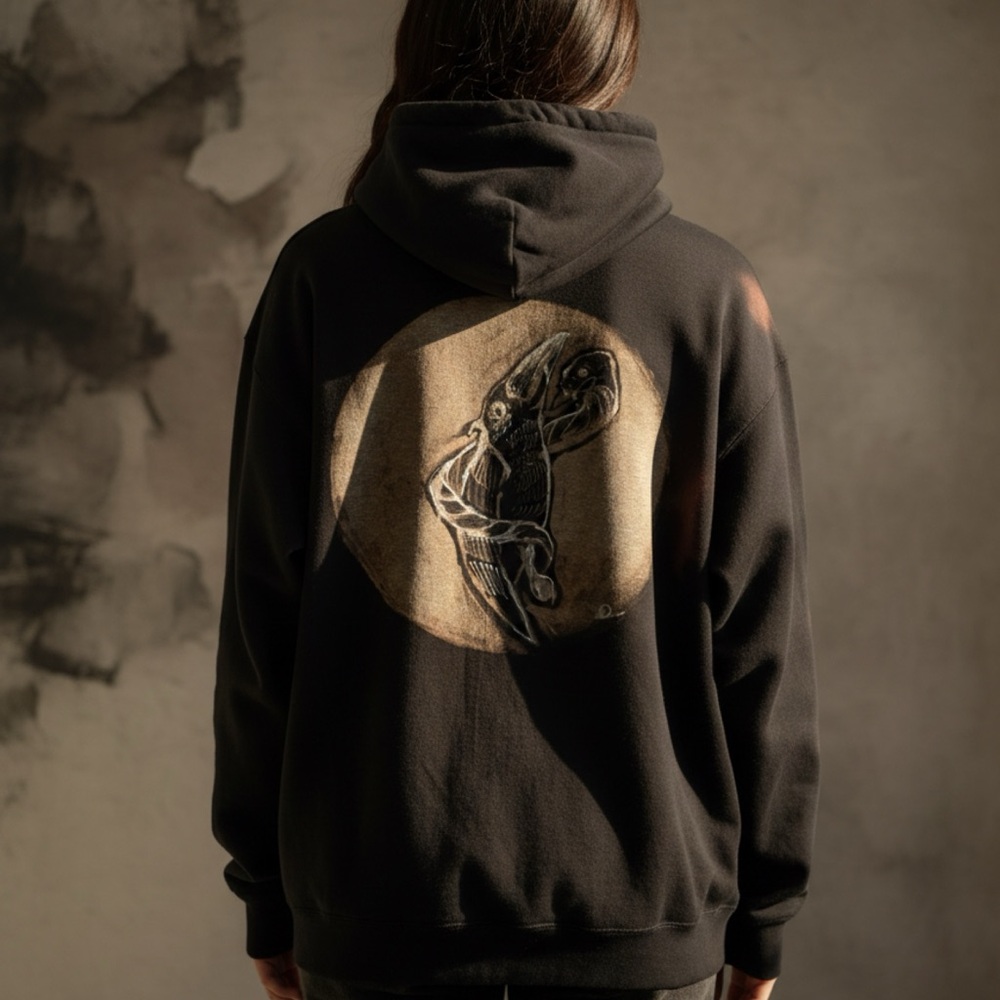 Black Graphic Hoodie